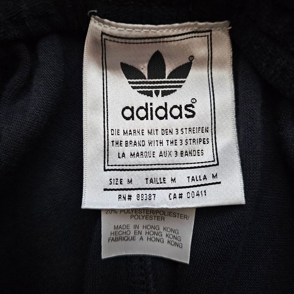 Adidas Adult Unisex Black Vintage Three Stripes Straight Jogger Pants Sz Medium - Picture 11 of 16